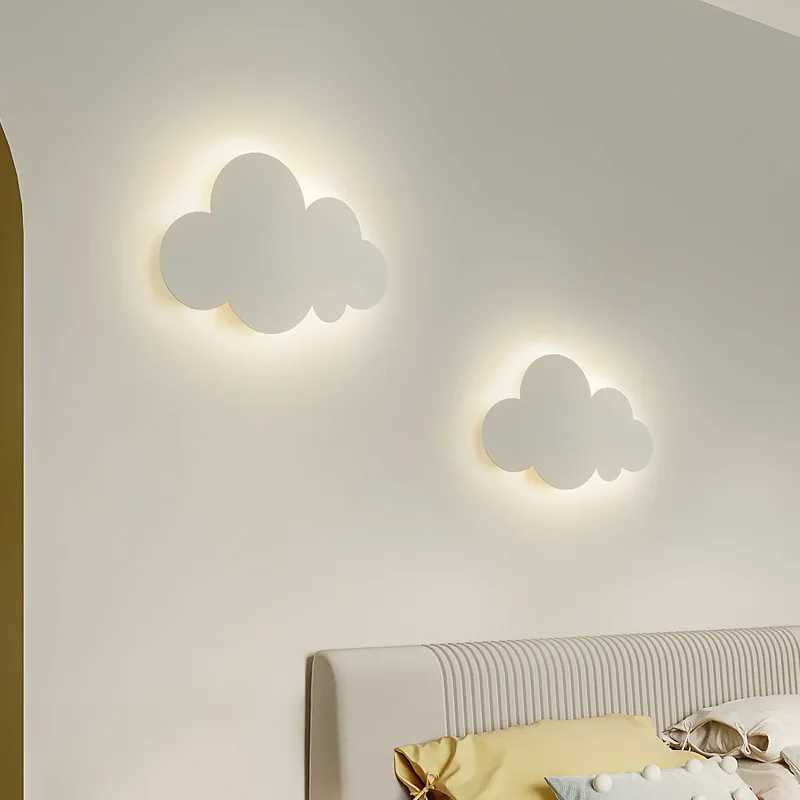 Cloud Wall Lamp Ins Style Minimalist Bed Light Cute Cartoon Boy and Girl Room Wall Light Study Light W240816