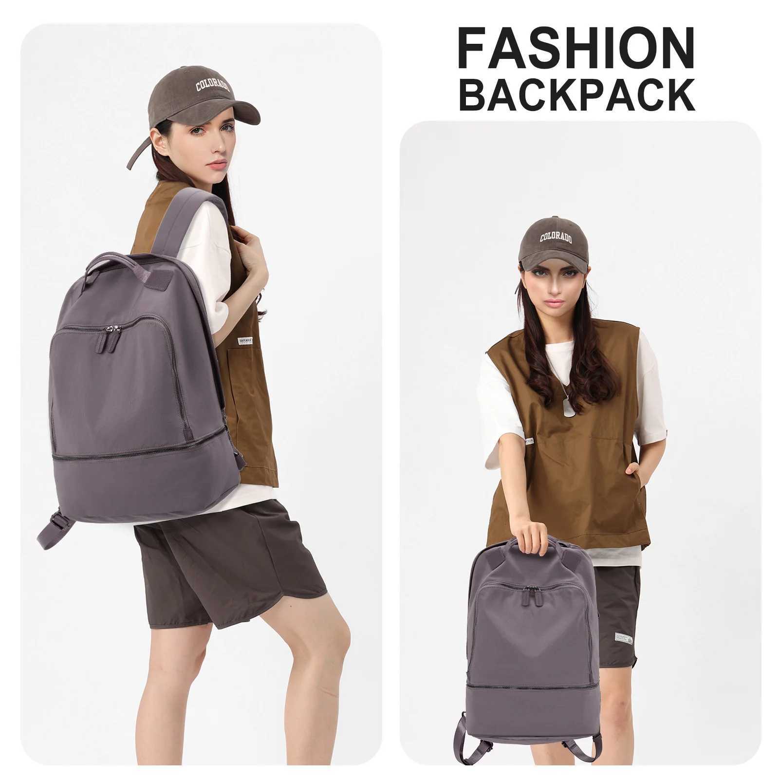 Fashion Woman s Large Capacity Backpack Laptop Bag Travel Backpack School Bags Girl Portable with Shoe Compartment 240906