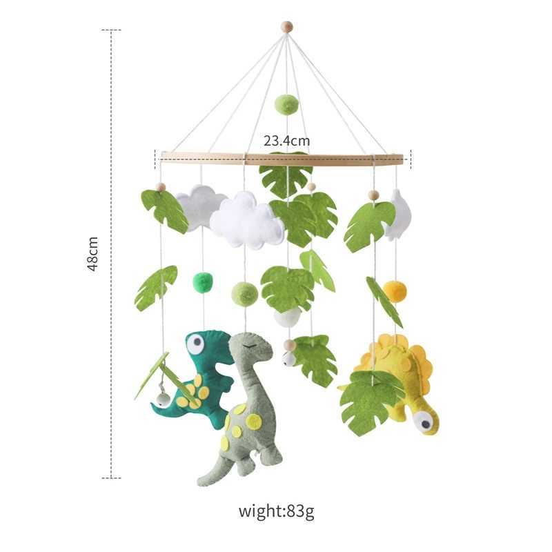 Baby rattlesnake hanging toy 0-12 months old music newborn cute dinosaur animal crib Bell mobile baby rattlesnake carousel W240815