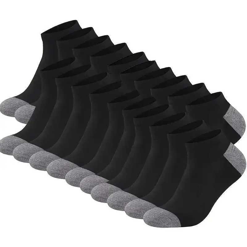 10pairs Mens Fashion Cotton Breathable Comfortable Ankle Socks Mens Summer Socks Y240906