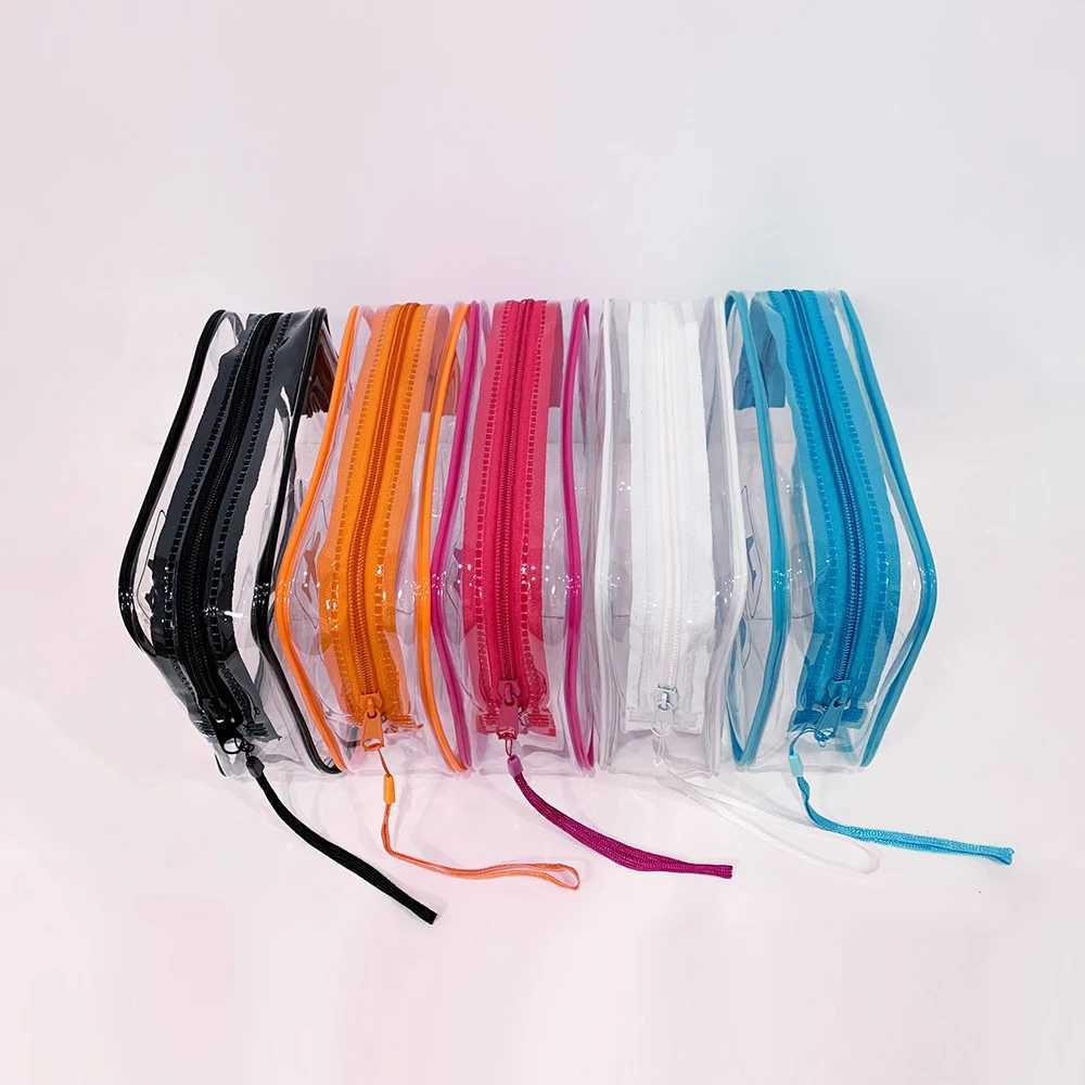 Transparent Makeup Bag with Zipper Transparent Makeup Organizer Makeup Bag for Vacation Business Travel Airport Bathroom W240905
