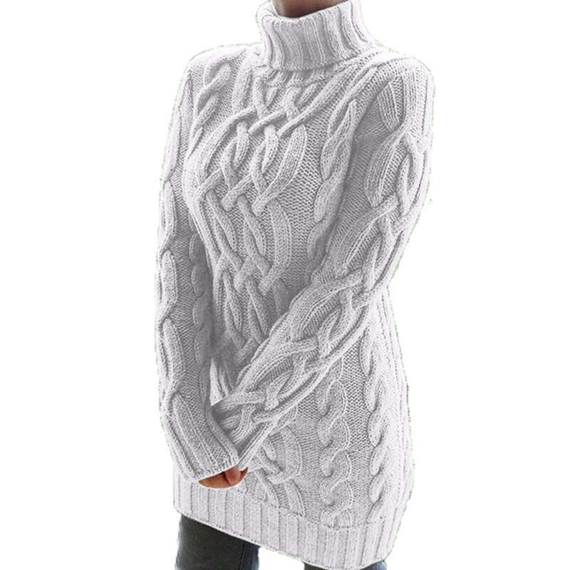 Sweaters Women's knitwear Autumn and winter thickened double lapels thick thread Fried Dough Twists dress
