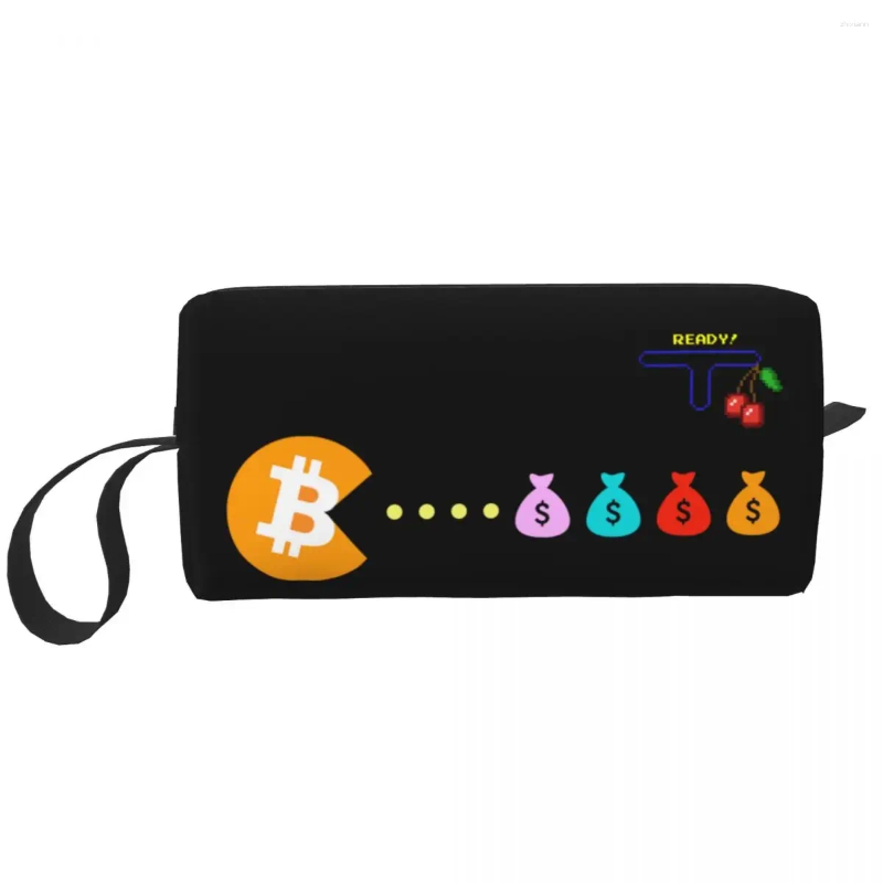 Cosmetic Bags Crypto Magic Travel Bag Cryptocurrency Blockchain Btc Makeup Toiletry Organizer Ladies Storage Dopp Kit fashionable item zhanyishengli