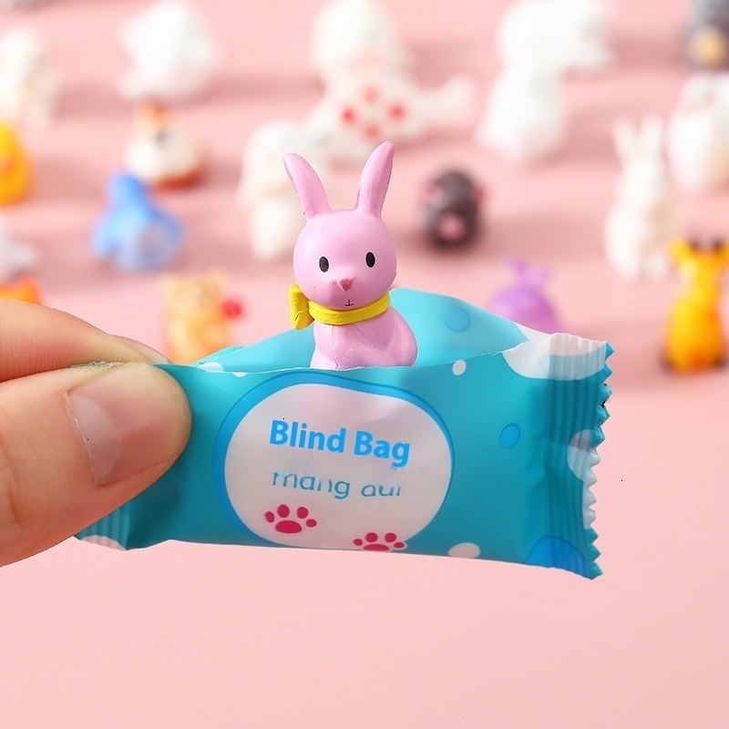 Adorable Miniature 3D Simulation Animal Blind Bags - Puppy and Bunny Designs for Children's Gifts