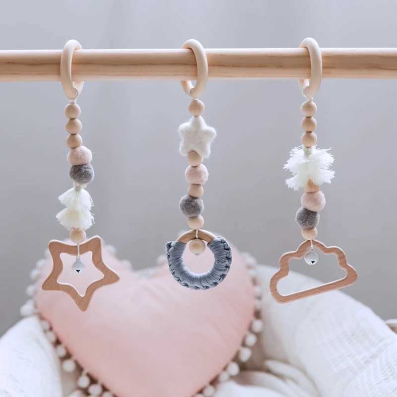 1 set of games gym wooden teeth Nordic room decoration rattlesnake baby toys baby toys hammocks baby beds baby beds W240815