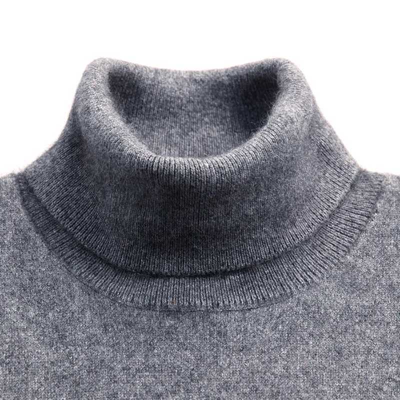 Turtleneck Men Cashmere Cotton Blend Pullover Jumper 2024 Autumn Winter Vetement Homme Ropa Hombre Pull Homme Hiver Sweater Y240906