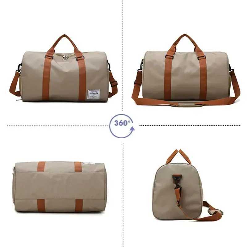 Portable fitness bag mens and womens sports yoga bag wet dry separation luggage travel swimming handbag W240906