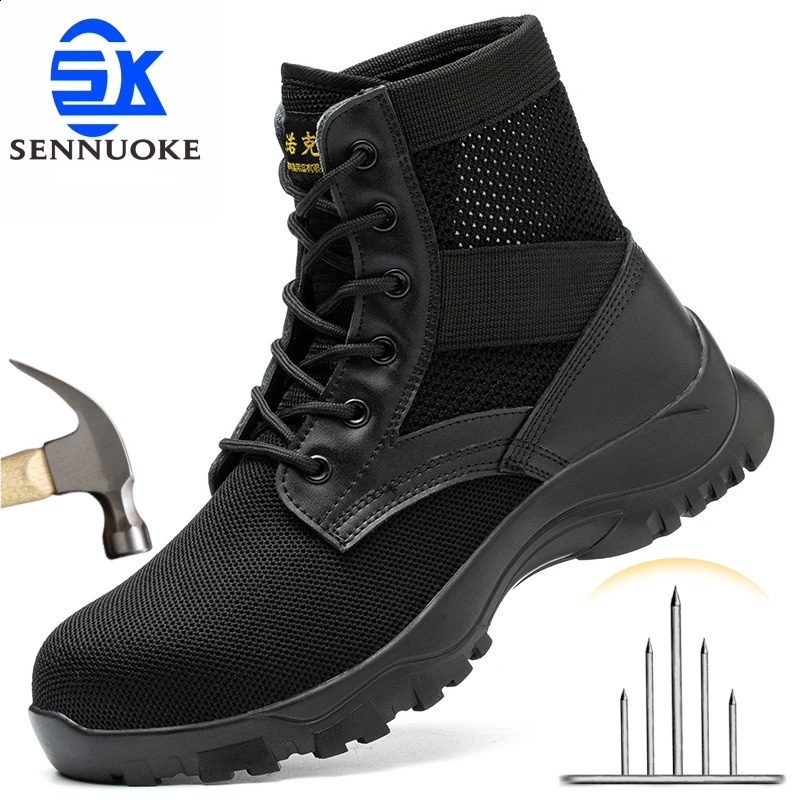 Shoes Boots Man SteelToe Cap for Work Lightweight Safety New Tennis Industrial Security-Protection 240904