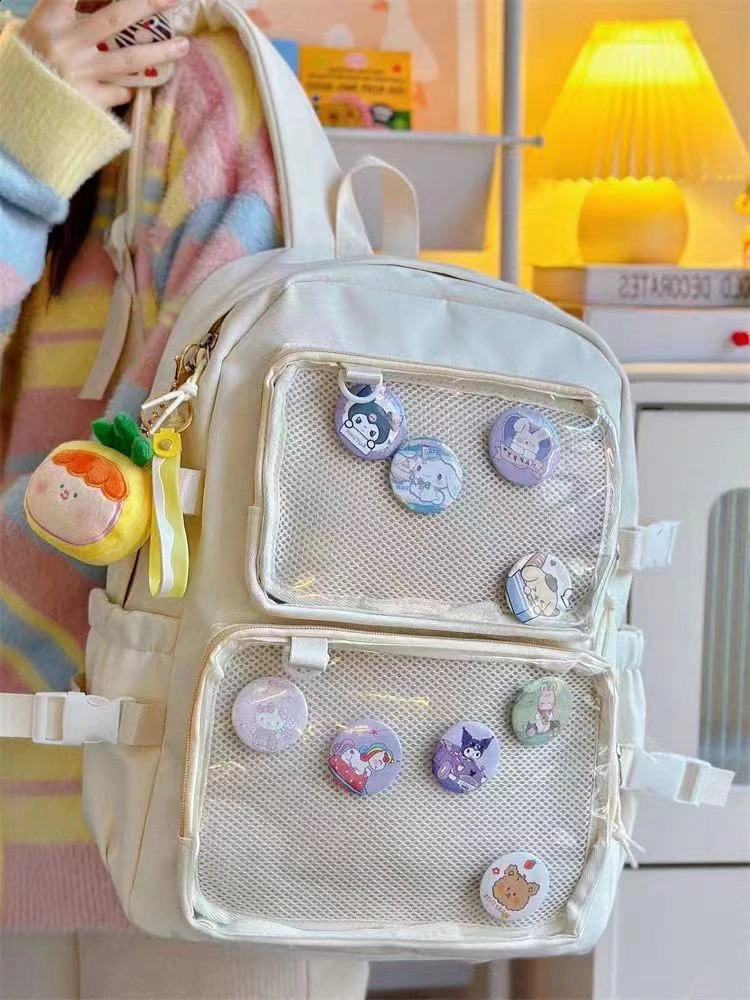 Japanese teenage girl high school bag JK backpack with badge display board Itabag for women Mochilas Mujer Ita 240906