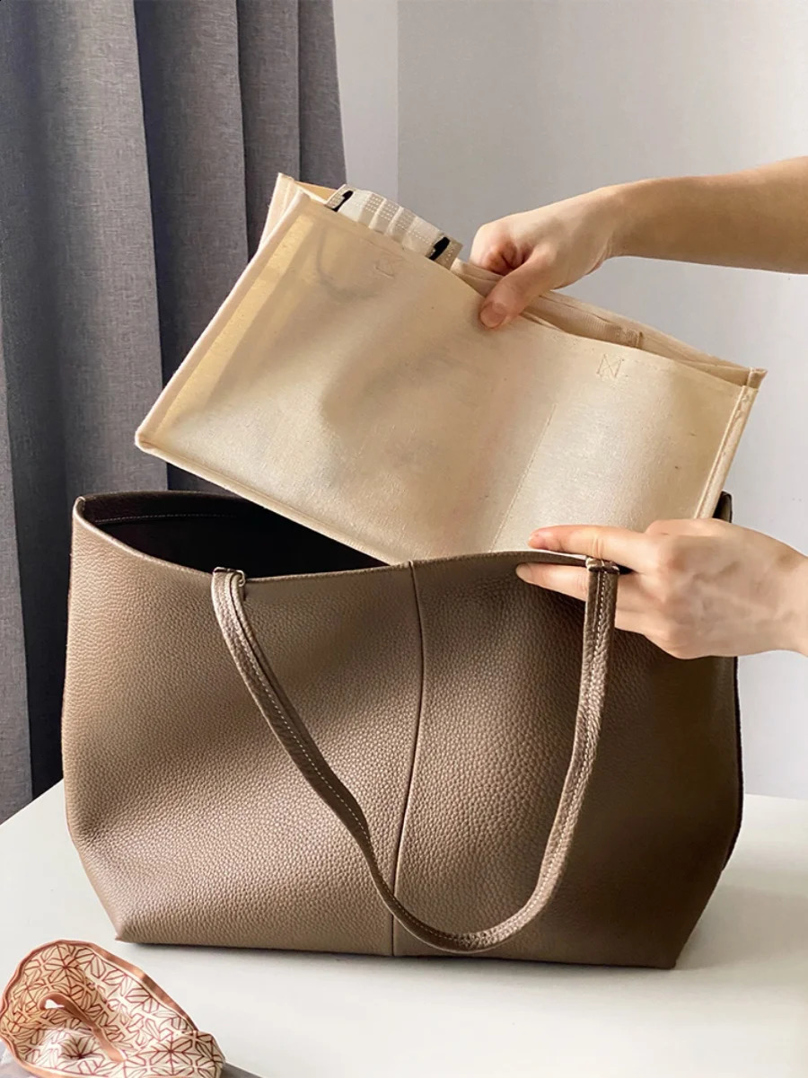Minimum order quantity high-quality one layer cowhide shoulder shopping bag genuine leather large capacity handbag 240904 ffa9 4