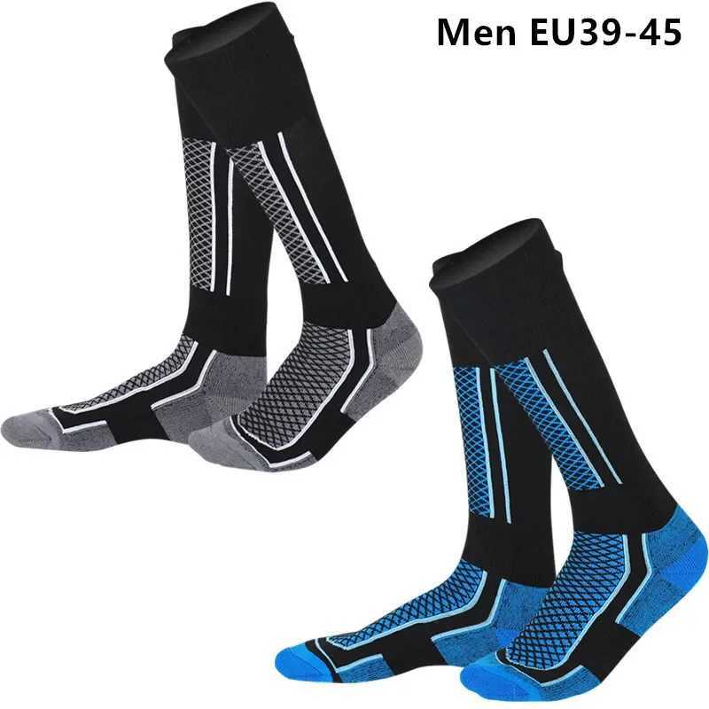 Winter Men Women Warm Ski Socks Thicker Cotton Sports Snowboard Cycling Soccer Socks High Elastic Thermal Socks Y240906