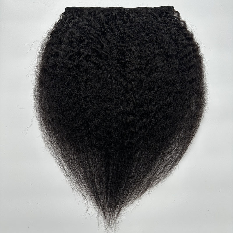 Malaysian Brazilian Virgin Human Hair Clip In Hair Extensions 14-26inch Kinky Straight One-piece Hair Extensions Natural Color