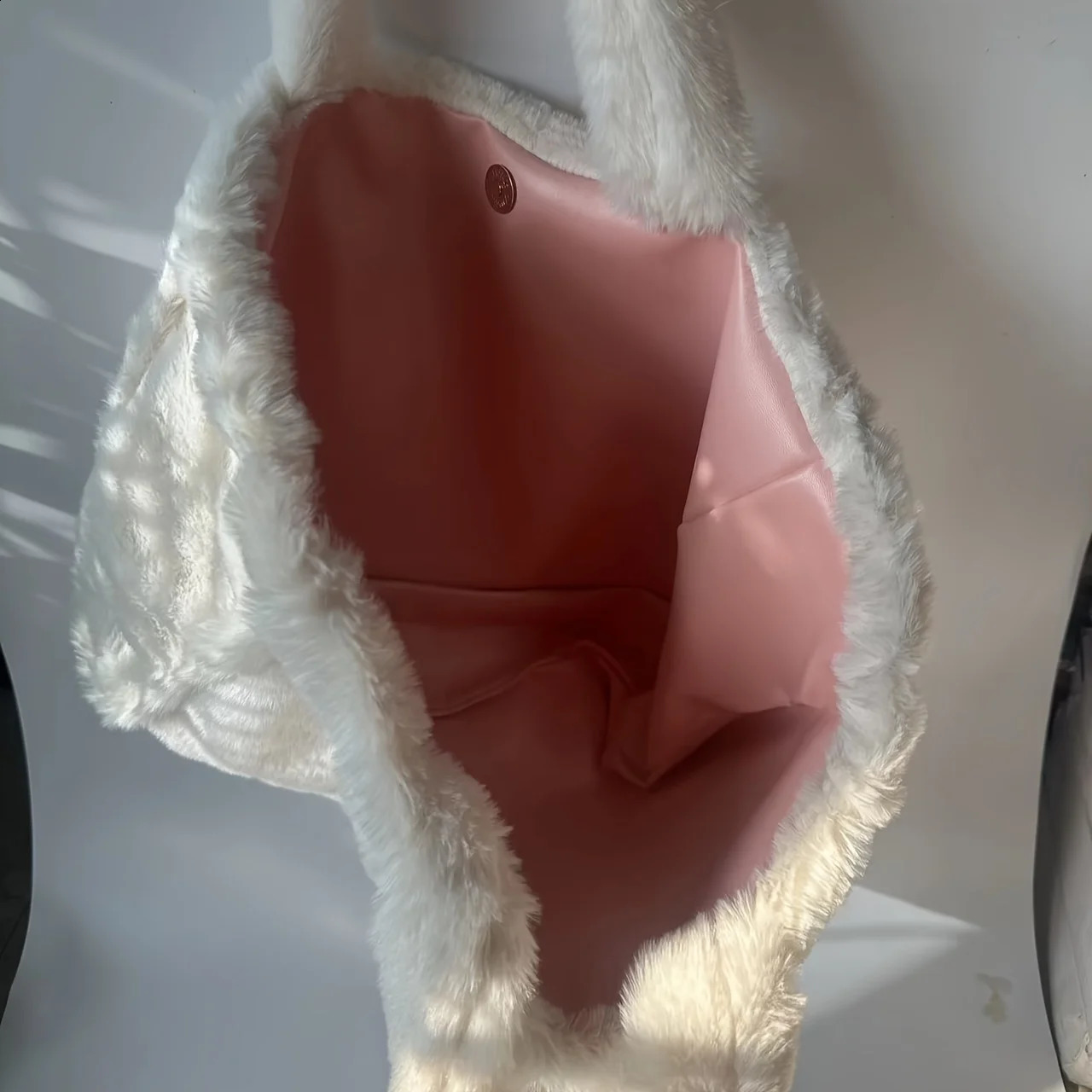 plush handbag lace bow decoration Kawaii fluffy Lolita roleplaying faux fur fashion bag wallet 240906