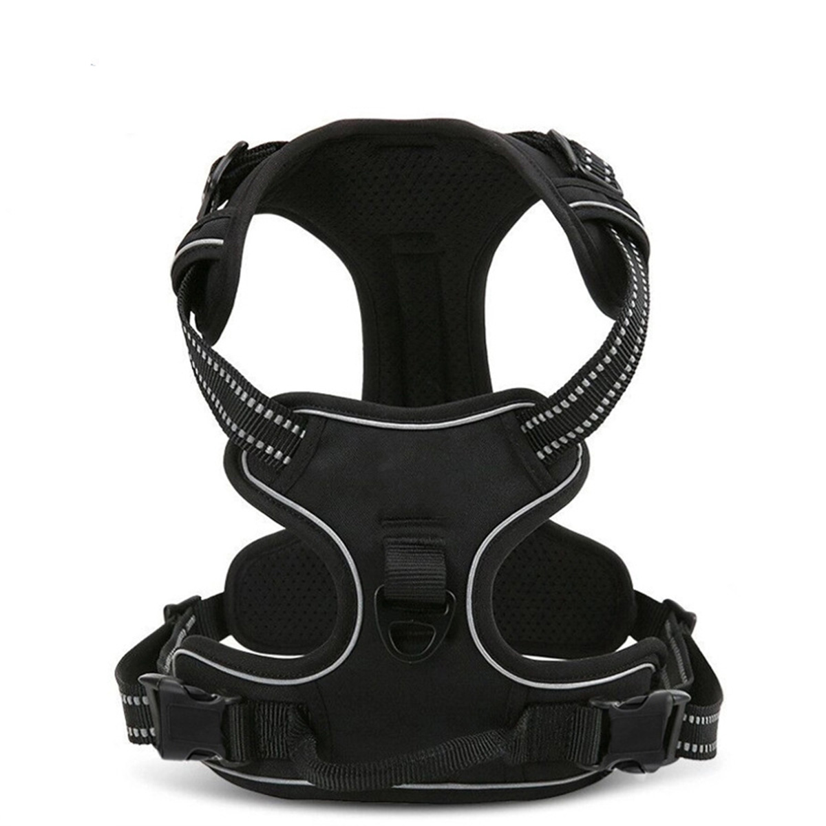 Halloween pet supplies New pet chest harness explosion-proof punching large dog chest back reflective breathable vest traction rope