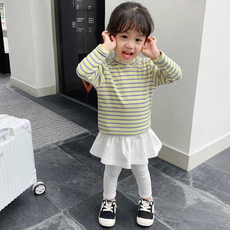 Girls 1-7 Years Old Culottes Everyday Casual Kids Fashion Comfortable Leggings Childrens Skirt Pants In One Spring And Autumn Y240906