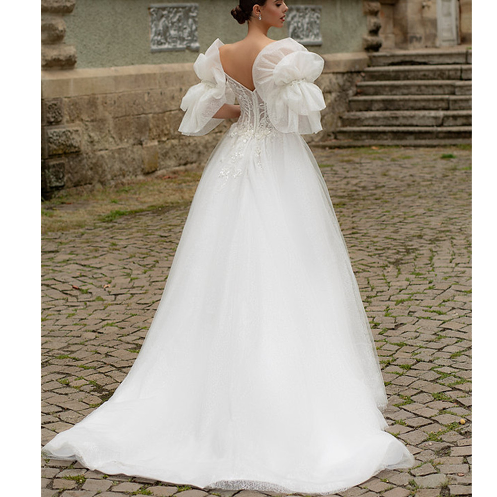 Fabulous Handmade Flowers Lace Mermaid Wedding Dresses Off The Shoulder Plus Size Bridal Gowns Bohemian Country Sweep Train 01