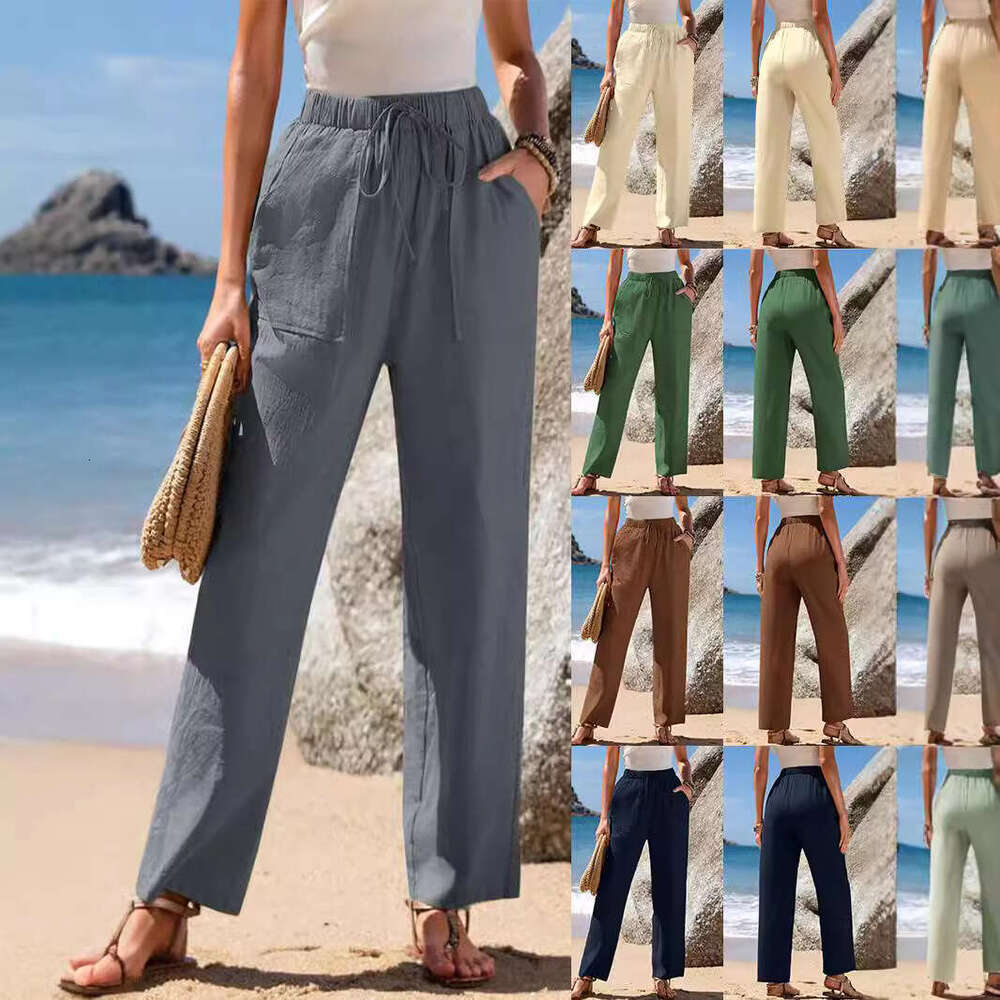 2024 new loose casual for women's autumn winter wide pants with a hanging feeling straight leg pants, long and high-end