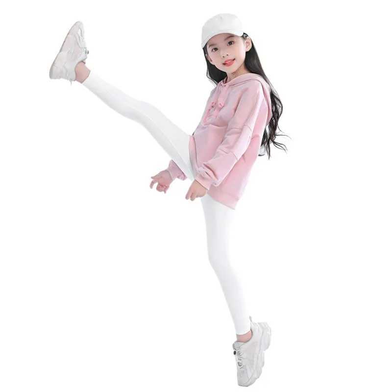Kids Dance Leggings Sport Running Workout Activity Yoga Pants Kids Girls Leggings Spring Autumn Thin Stretchy Trousers Age 4-12Y Y240906