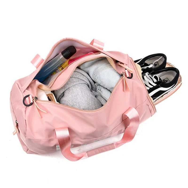 Waterproof black womens fitness bag shoe company sports bag fitness training yoga Sac De Sport W240906