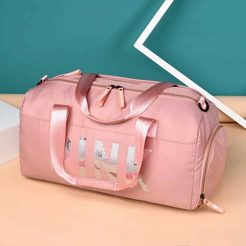 Waterproof black womens fitness bag shoe company sports bag fitness training yoga Sac De Sport W240906