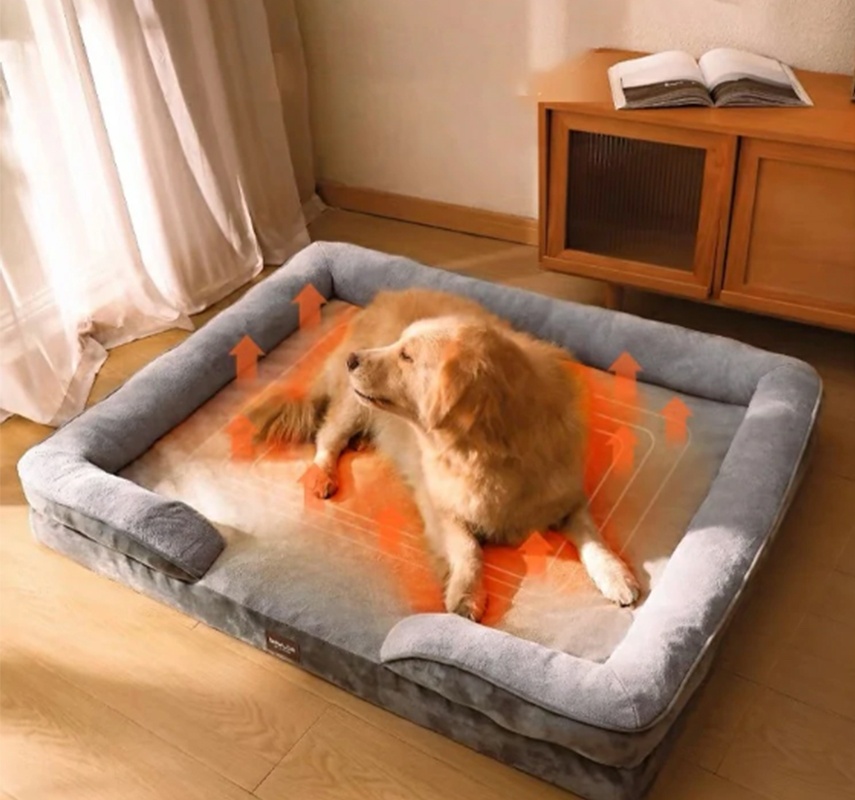 Large Orthopedic Dog Bed - Washable Pet Sofa Support Foam with Removable Cover & Waterproof Lining
