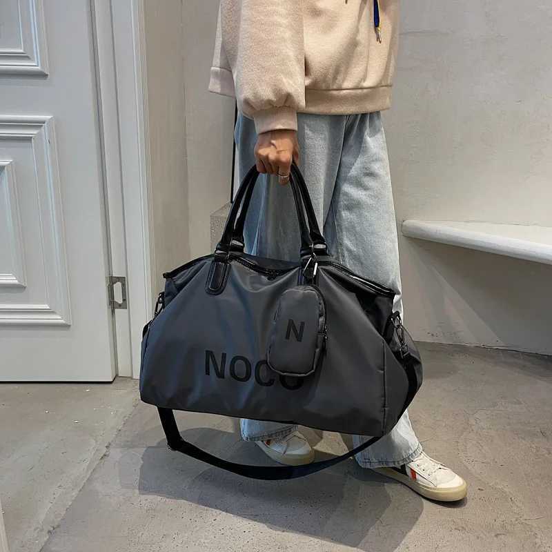 Gym Travel Training Exercise Fitness Shoulder Bag Mens Nylon Shoulder Bag Mens Waterproof Large Weekend Womens Yoga Handbag W240906