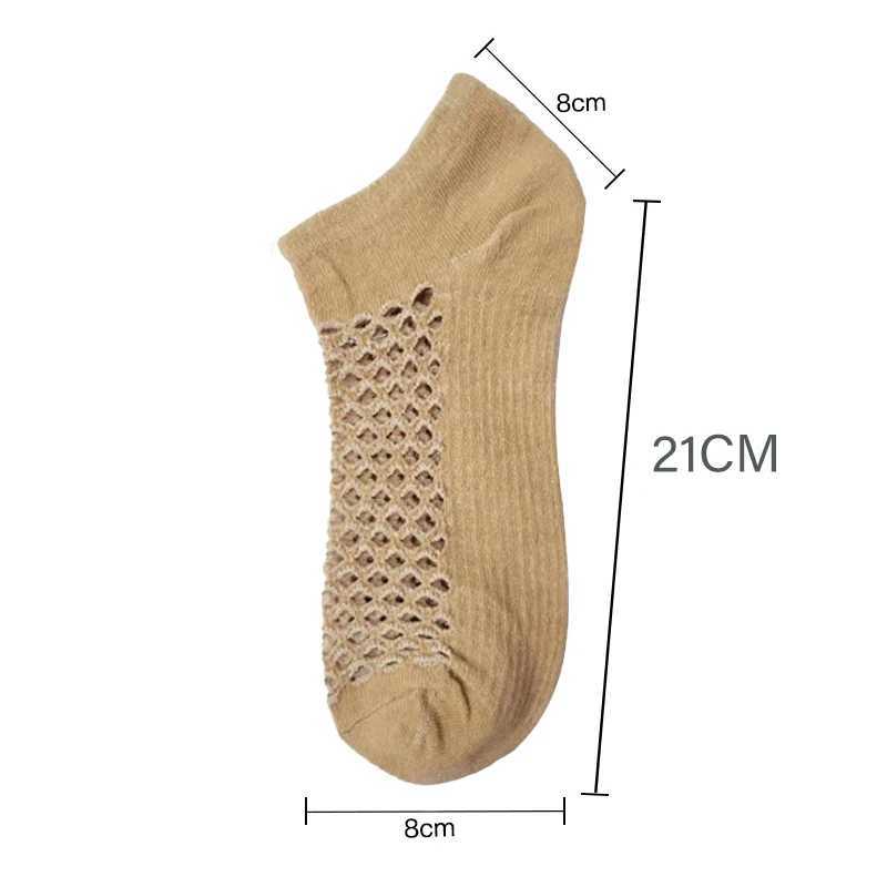 5 Pairs/Lot Men Spring Summer Hole Socks Breathable Cave Casual Soft Thin Low Cut Short Mesh Ankle Funny Man Sokken Y240906