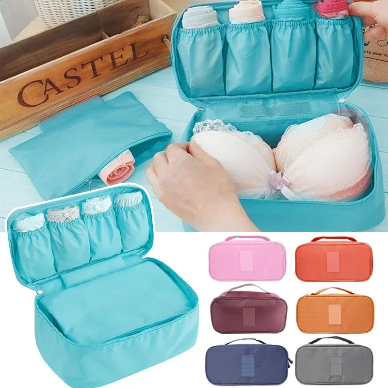 Portable underwear storage bag travel bra sorting clothing organizer 240906