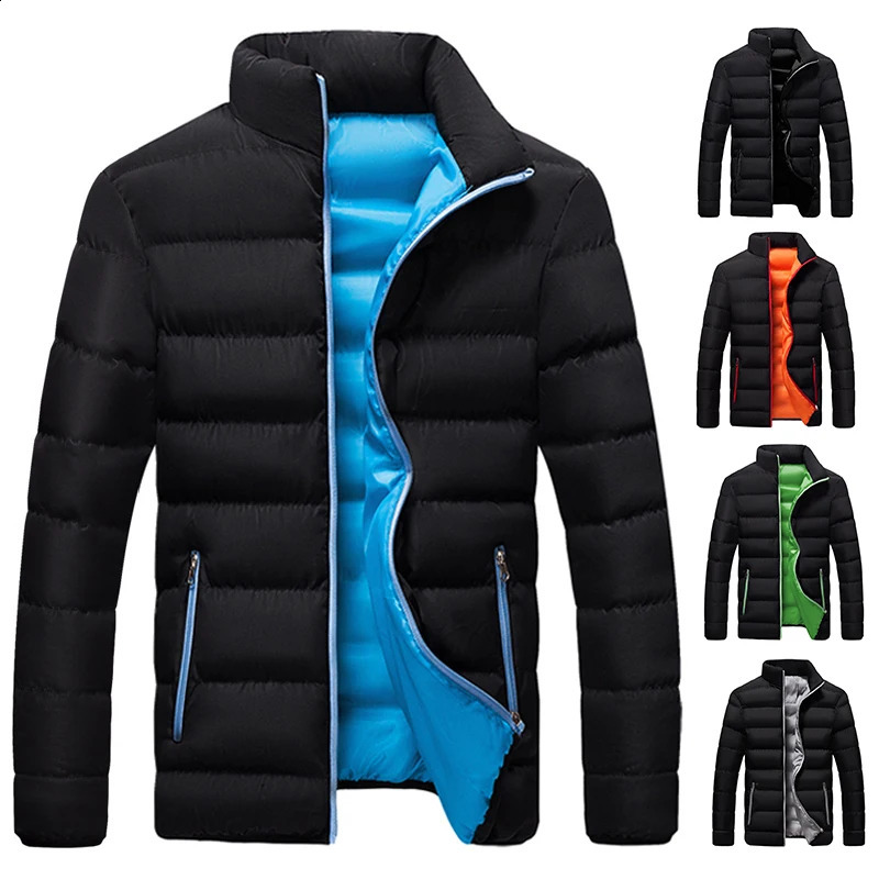 Autumn Winter Cold Jacket For Mens Thermal Coat Light Down Jackets Outwear Man Fashion Casual Windbreaker Male Clothes 240906