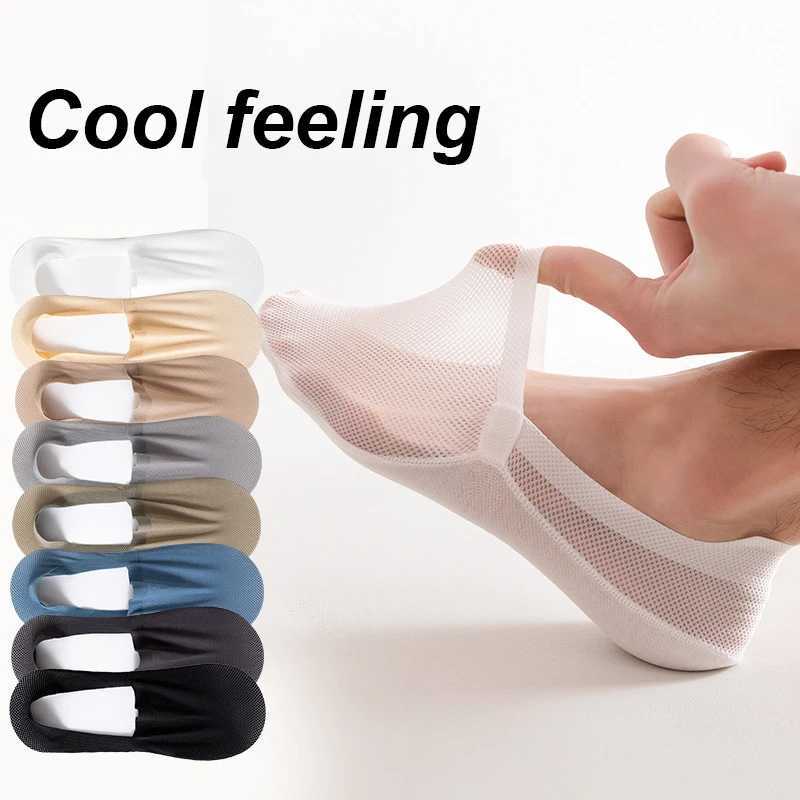 3 pairs/batch mens boat socks fashionable summer thin invisible socks breathable soft casual socks high-quality elastic mesh socks W240905