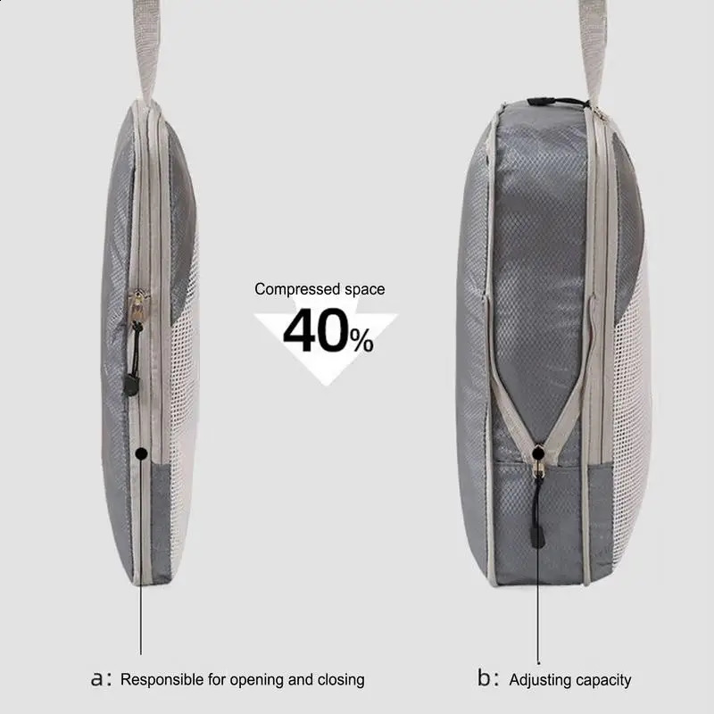 Travel storage bag compressible packaging cube foldable travel suitcase handbag essentials luggage manager 240906