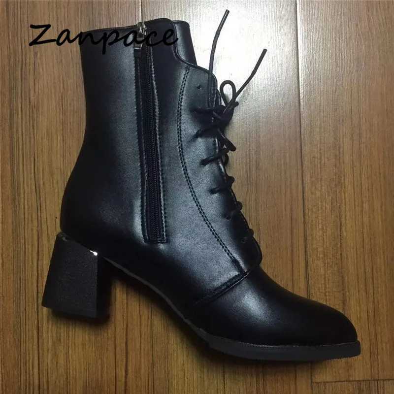 2021 New Leather Womens Boots Thick Veet PU Womens Shoes Womens High Heels Cotton Warm Winter Boots Zapatos De Mujer CL240906
