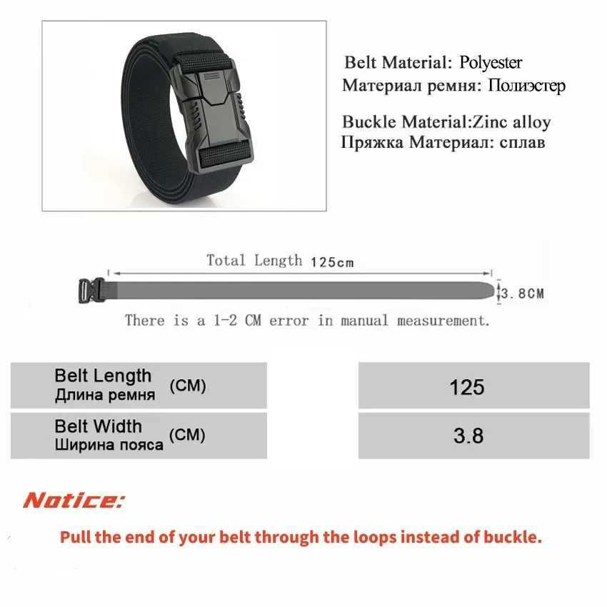 New aluminum alloy quick release detachable buckle elastic band for men durable tactical band for denim outdoor army hunting band W240905