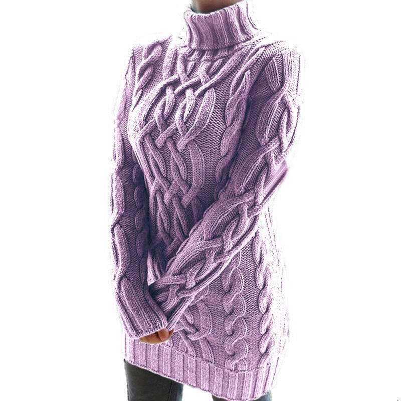 Sweaters Women's knitwear Autumn and winter thickened double lapels thick thread Fried Dough Twists dress