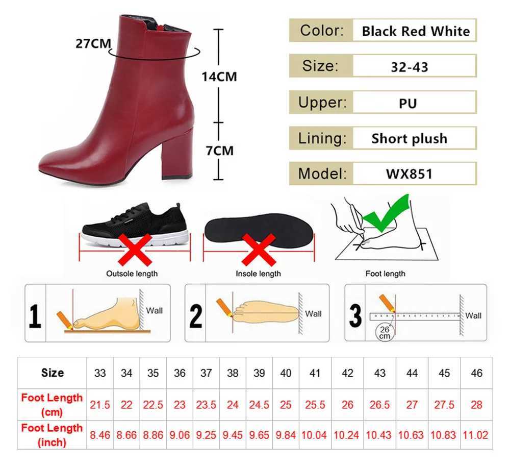 2024 New Womens Side Zipper Comfortable Ankle Boots Fashion Shoes Black and White Square Pedal Womens Boat 32-43 CL240906