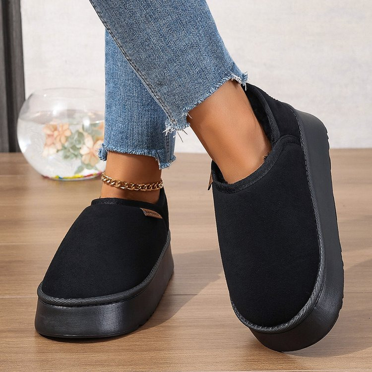 PD new wear thick soled bread shoes female winter thickened 2023 new winter ins warm cotton shoes