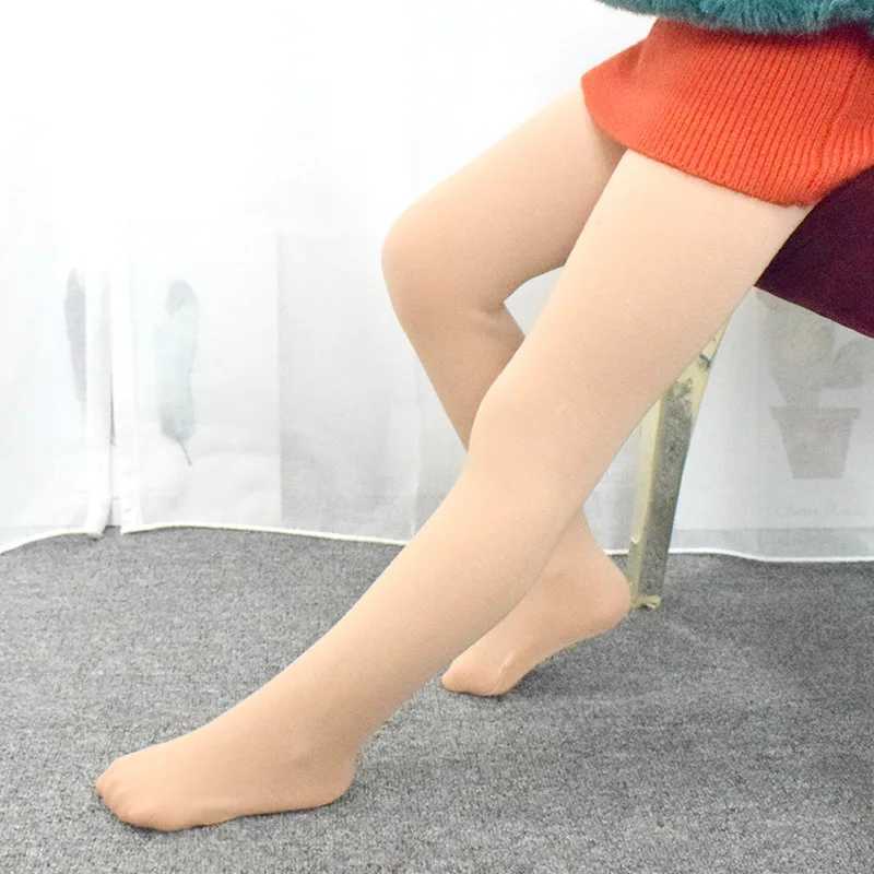 High Quality Winter Fur Girls Leggings Thick Velvet Children Pants Warm Elastic Waist Cotton Kids Girls Trousers Y240906