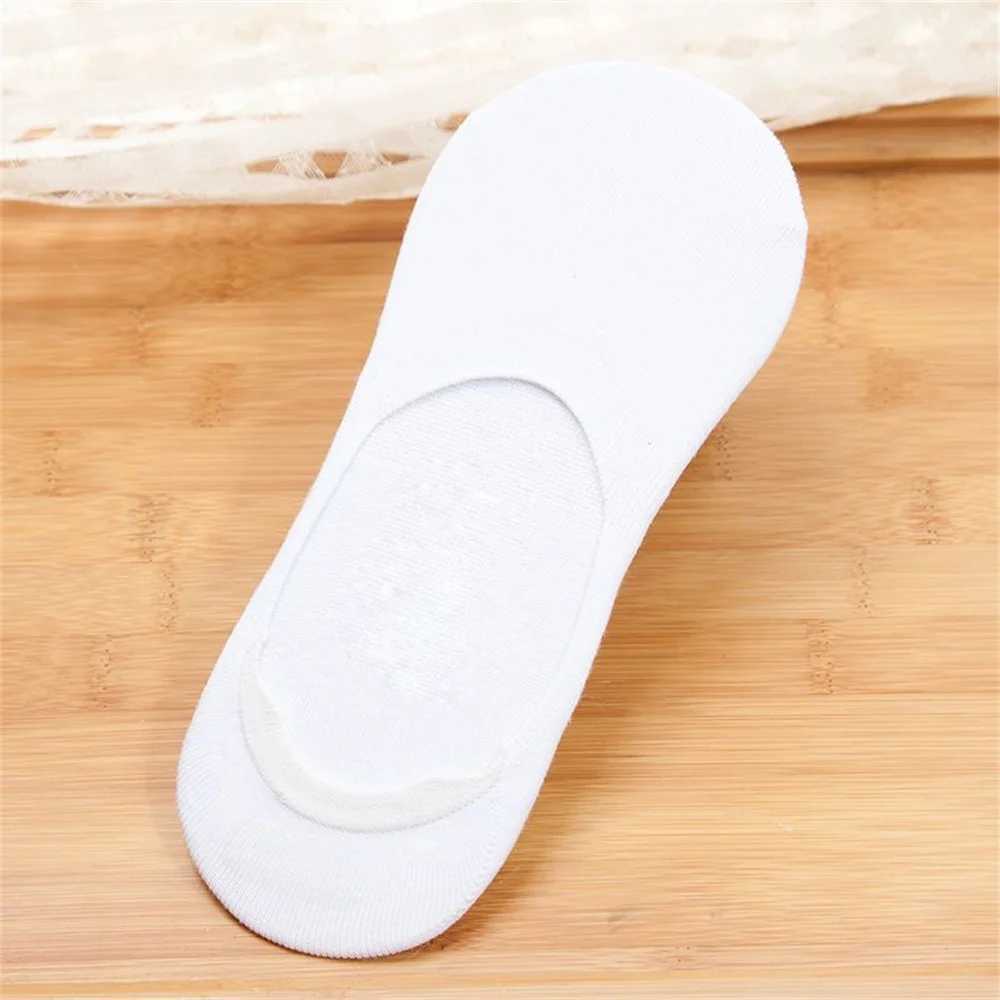 5 pairs of Happy Sports Mens Cotton Boat Socks Solid Color Anti slip Silicone Invisible No Display Womens Ankle Socks W240905