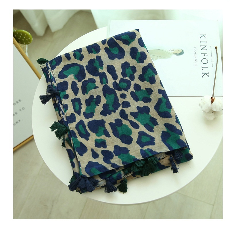 Thin women's Bali gauze scarf shawl dual-use beach UV resistant sexy leopard print scarf