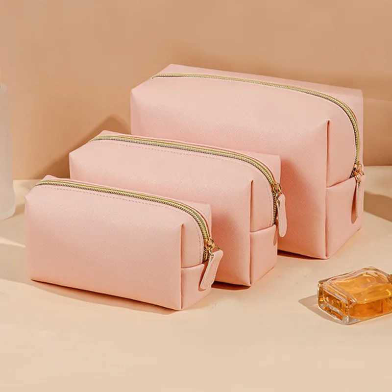 2024 New Womens Makeup Bag Solid Color Korean Makeup Bag Waterproof Makeup Bag W240905