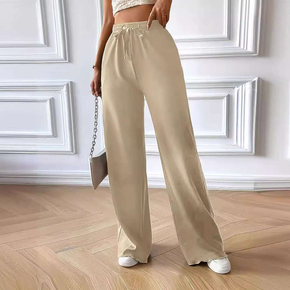 Women's clothing 2024 new style hanging loose casual color wide leg pants