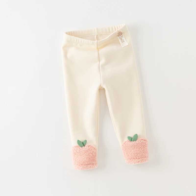 Dave Bella Girls Leggings Winter Thick Warm Plus Cute Children Kids Baby Soft Bottom Part Pants DB4237618 Y240906