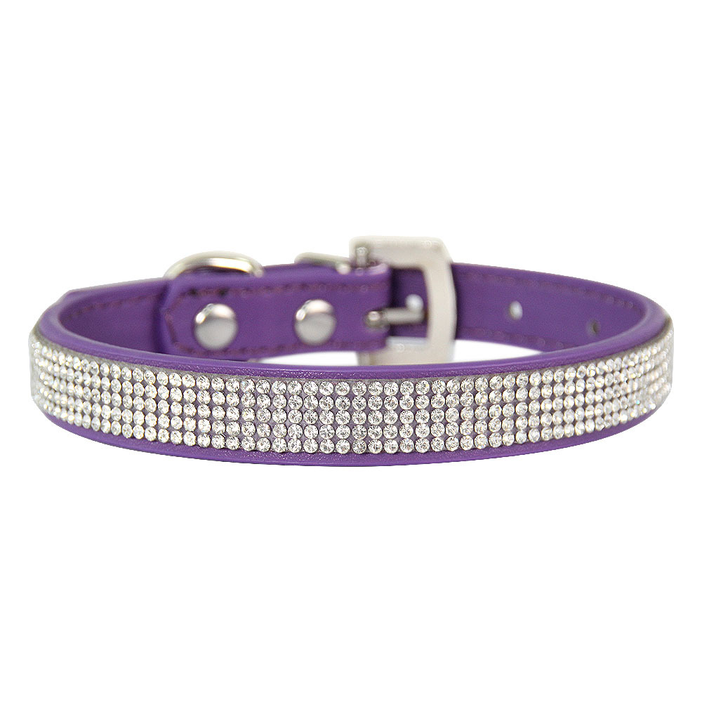 Halloween Pet Cat Collar Shiny Leather Diamond Multi-Size Collar Factory Direct Wholesale