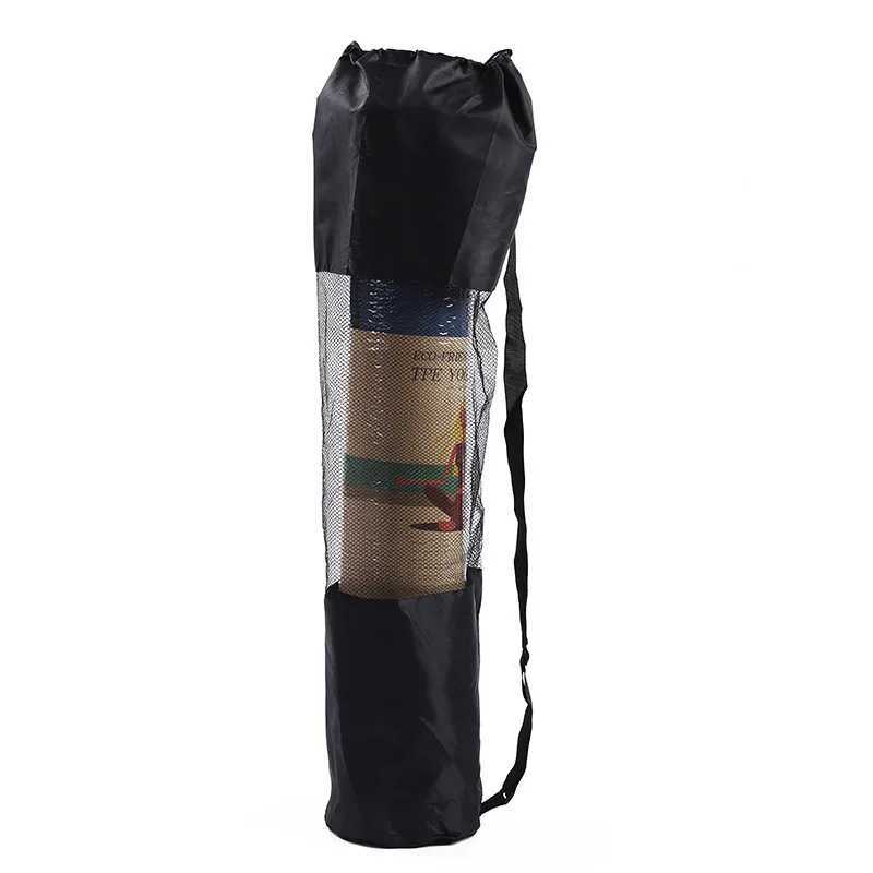 Portable yoga canvas waterproof mesh bag storage Oxford cloth shoulder bag yoga mat storage W240906