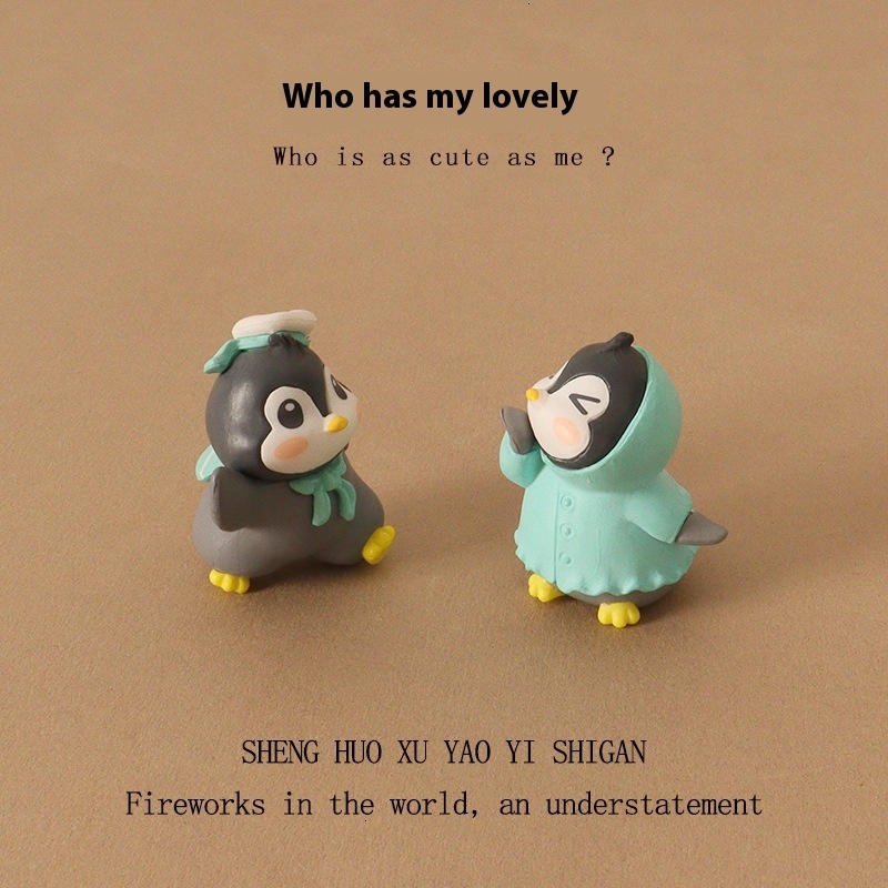 Pint-Sized Penguin Figure Collection Unique Artistic Toy Crafts Ideal for Desktop Decoration