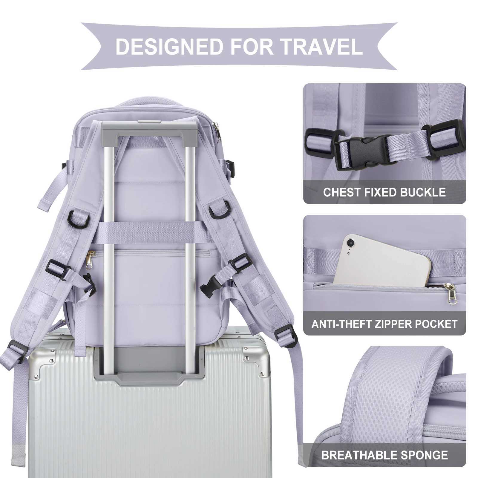 Women s Cabin Travel Backpack Laptop Bag Large Capacity Easyjet Carry Ons 45x36x20 Ryanair 40x20x25 Water Resistant 240906
