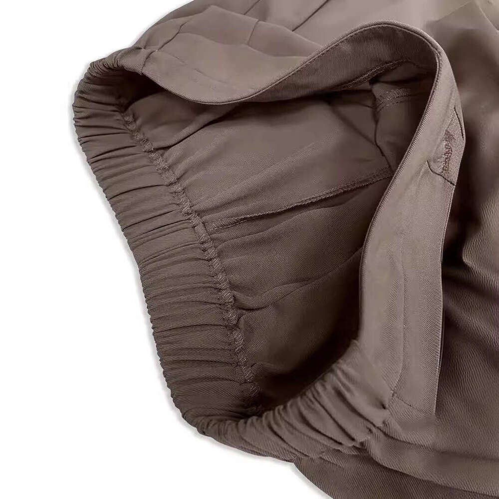 2024 New Loose High Waist Button Casual Cropped Wide Leg Women's Pants