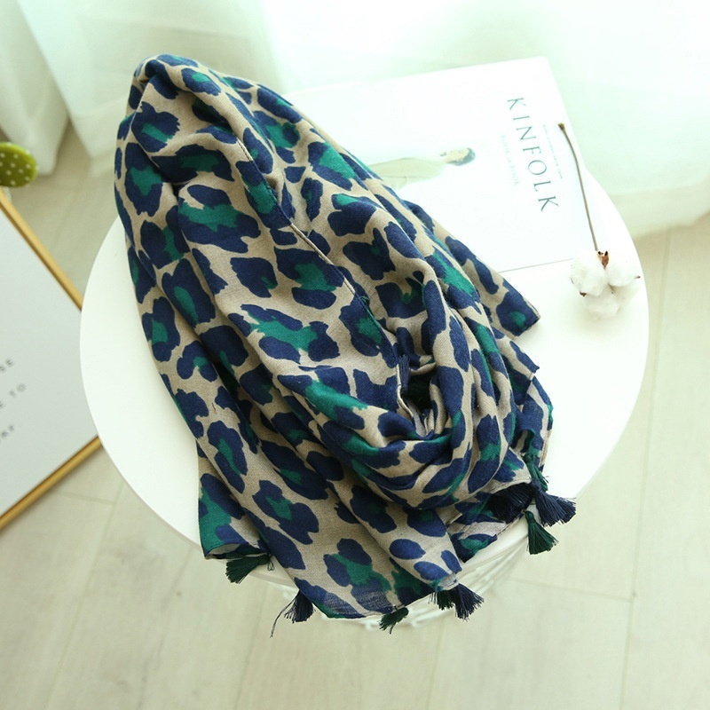 Thin women's Bali gauze scarf shawl dual-use beach UV resistant sexy leopard print scarf