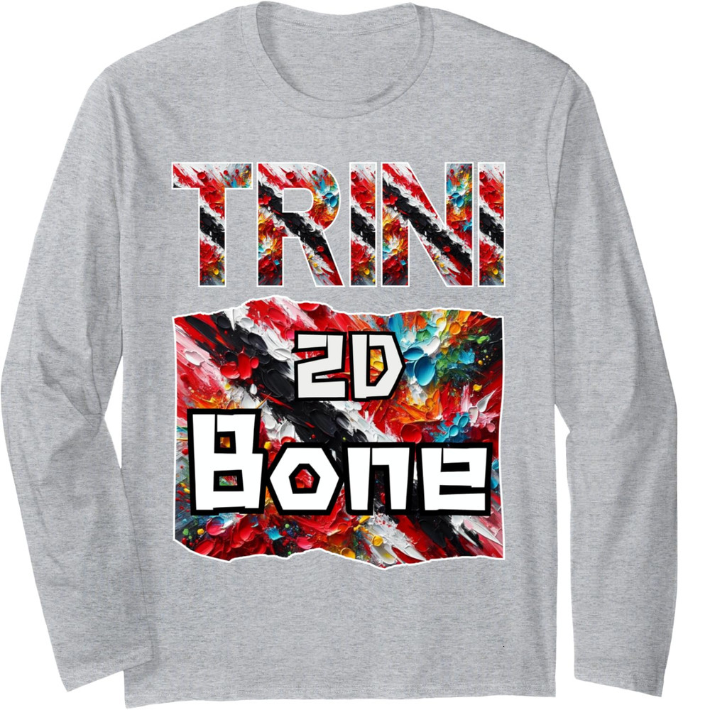 Long Sleeve Shirts For Men Sweatshirt Trini 2D Bone, Anti-Racism, Inclusion, Trinidad Culture Sleevetee Streetwear Casual Tops Clothes Free shipping