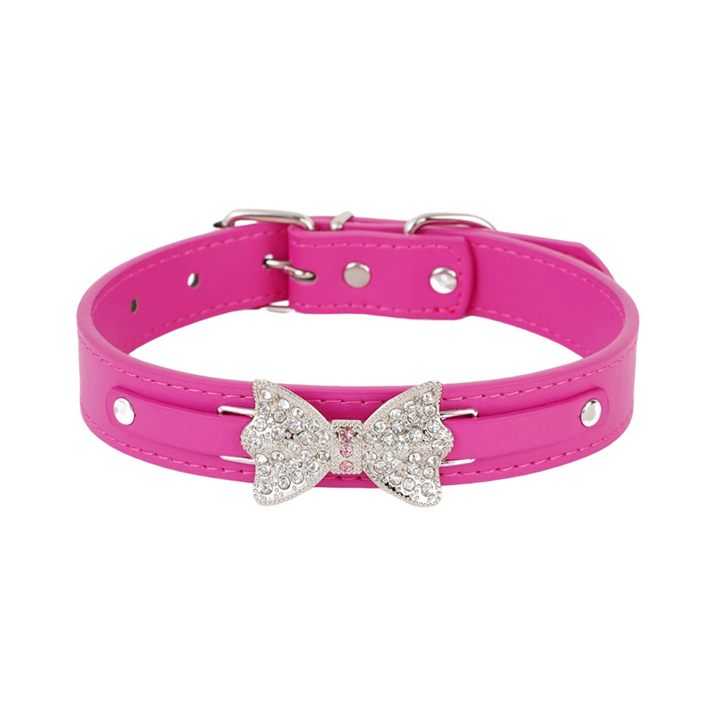 Cat collar personalized diamond bow dog collar adjustable collar suitable for daily holiday parties pet supplies